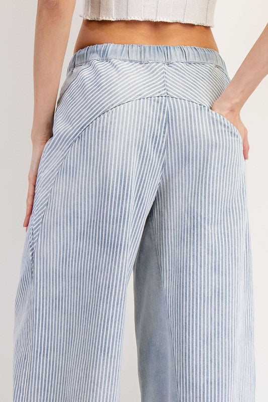 Striped Drawstring Pants