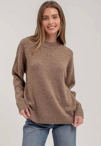 Speckled Mock Sweater