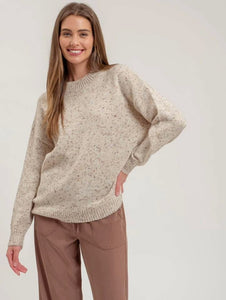 Speckled Mock Sweater