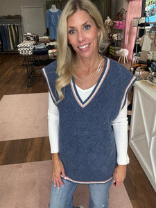 Textured Sweater Vest