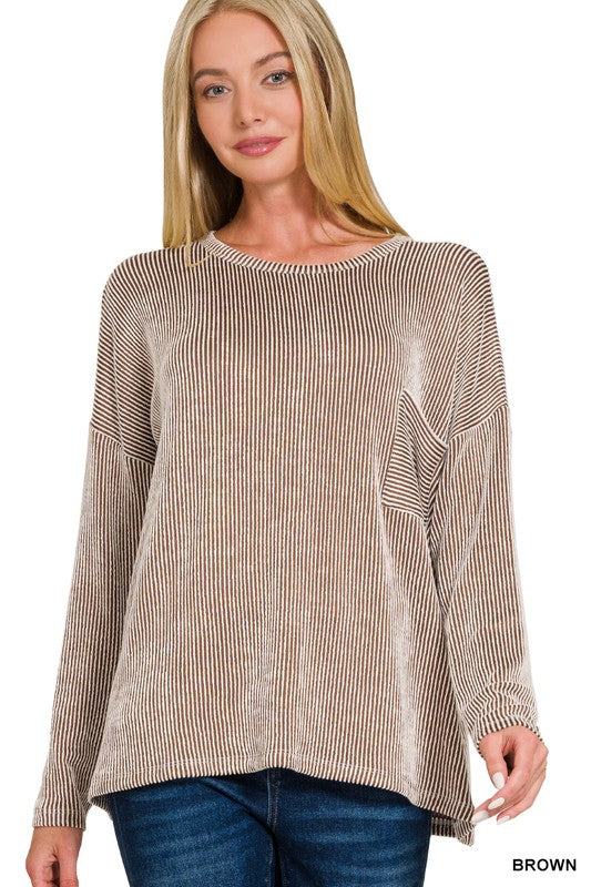 Ribbed Oversized Top
