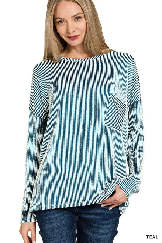 Ribbed Oversized Top