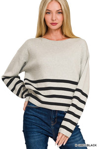 Striped Cropped Sweater